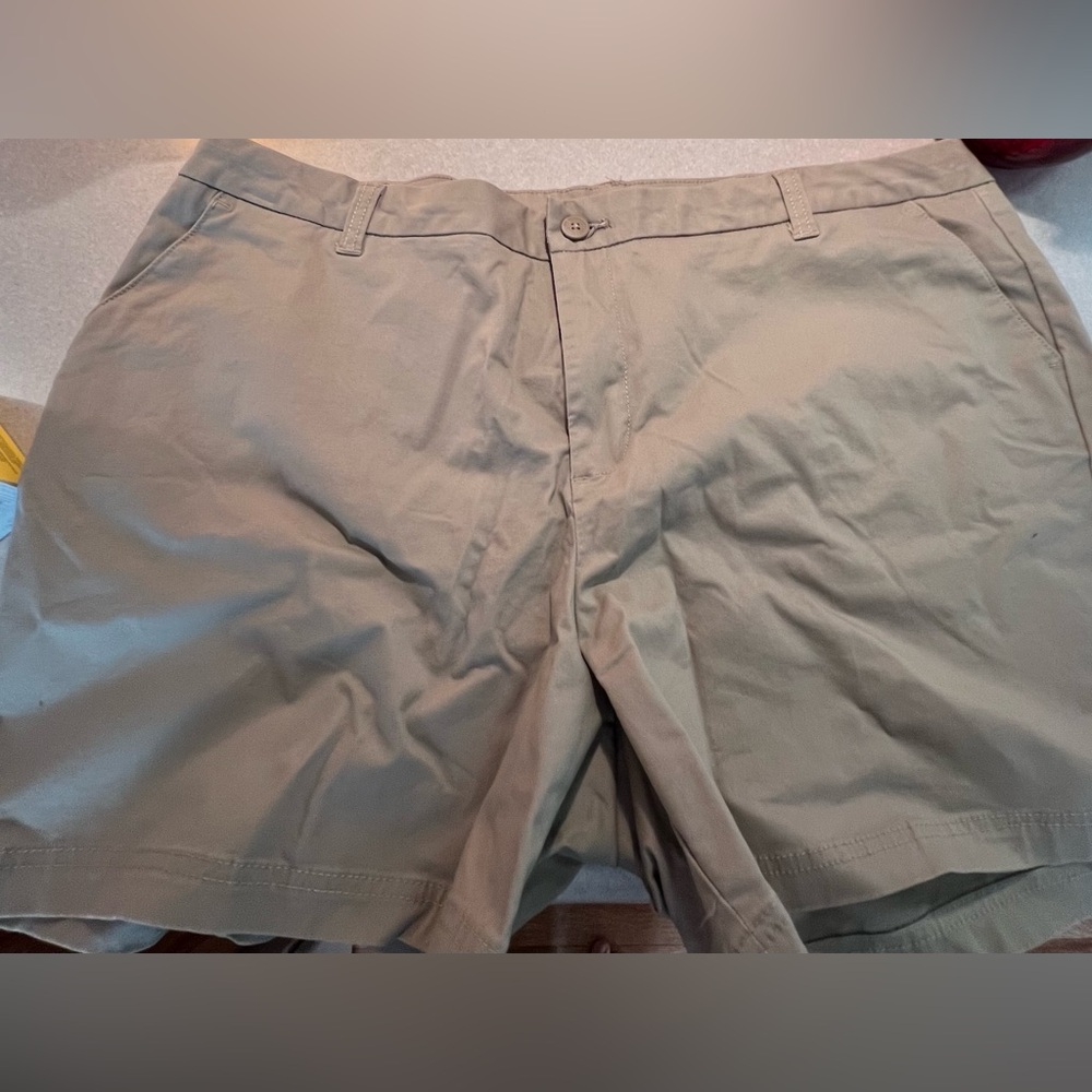 Magellan Outdoors Tan Flat Front Shorts